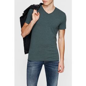 Mavi 061748-25752 V Yaka Streç Yeşil Erkek T-shirt