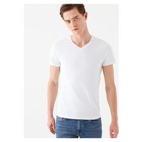 Mavi 061748-620 Erkek Stretch V Yaka Beyaz T-shirt