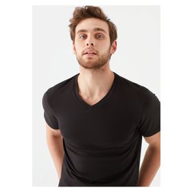 Mavi 061748-900 V Yaka Streç Siyah Erkek T-Shirt