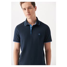 Mavi 062373-28417 Düz Koyu Lacivert Polo Erkek T-shirt