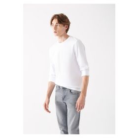 Mavi 062477-23248 Uzun Kollu Beyaz Basic Erkek T-Shirt