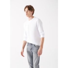 Mavi 062477-23248 Uzun Kollu Beyaz Basic Erkek T-Shirt