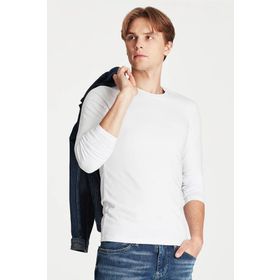 Mavi 062477-23248 Uzun Kollu Beyaz Basic Erkek T-Shirt