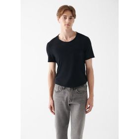 Mavi 062772-26341 Bisiklet Yaka Dar Kalıp Düz Siyah Erkek T-Shirt