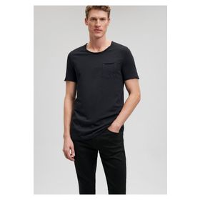 Mavi 062772-26341 Bisiklet Yaka Dar Kalıp Düz Siyah Erkek T-Shirt
