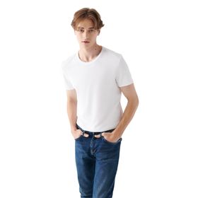 Mavi 063747-620 Beyaz Basic Erkek T-shirt