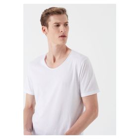 Mavi 064019-620 Beyaz Erkek T-shirt
