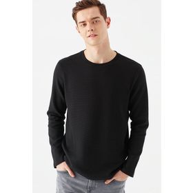 Mavi 064622-21842 Uzun Kollu Siyah Basic Erkek T-shirt
