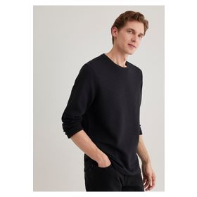 Mavi 064622-21842 Uzun Kollu Siyah Basic Erkek T-shirt