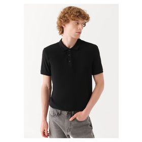 Mavi 064946-21842 Düz Siyah Erkek Polo T-Shirt