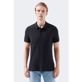 Mavi 064946-21842 Düz Siyah Erkek Polo T-Shirt