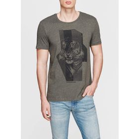 Mavi 065008-27069 Baskılı Yeşil Erkek T-Shirt
