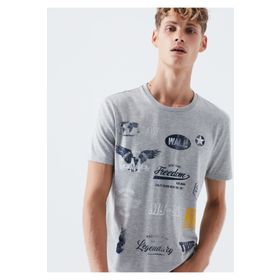 Mavi 065040-27076 Baskılı Gri Erkek T-Shirt