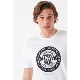 Mavi 065168-620 Baskılı Erkek T-shirt
