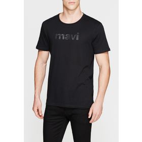 Mavi 065199-900 Logo Baskılı Siyah Erkek T-shirt