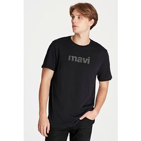 Mavi 065199-900 Logo Baskılı Siyah Erkek T-shirt
