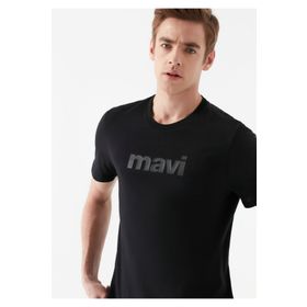 Mavi 065199-900 Logo Baskılı Siyah Erkek T-shirt