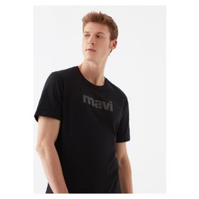 Mavi 065199-900 Logo Baskılı Siyah Erkek T-shirt