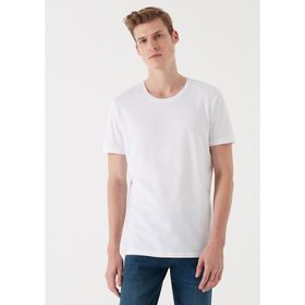 Mavi 065574-620 Beyaz Erkek T-shirt