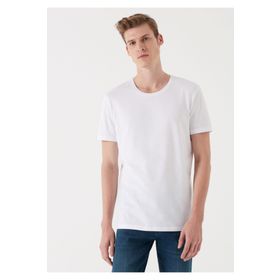 Mavi 065574-620 Beyaz Erkek T-shirt