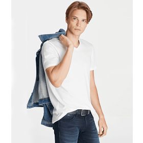 Mavi 065586-620 Beyaz V Yaka Erkek T-shirt