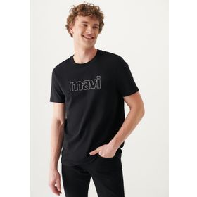 Mavi 065781-900 Siyah Logo Baskılı Erkek T-shirt