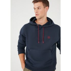 Mavi 065809-29743 Mavi Logolu Kapüşonlu Lacivert Erkek Sweatshirt