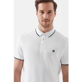 Mavi 066039-620 Beyaz Polo Erkek T-shirt