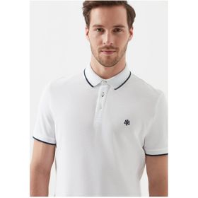 Mavi 066039-620 Beyaz Polo Erkek T-shirt