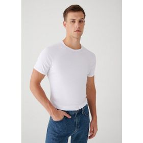 Mavi 06605622 Beyaz Basic Erkek T-shirt