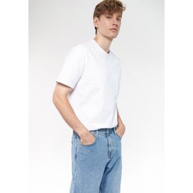 Mavi 066248-620 Cepli Bisiklet Yaka Düz Beyaz Erkek T-Shirt