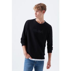 Mavi 066303-900 Bisiklet Yaka Oversized Baskılı Erkek Sweatshirt