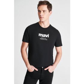 Mavi 066849-900 Since 1991 Baskılı Siyah Erkek T-shirt