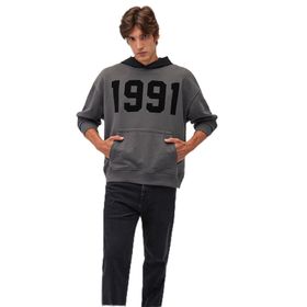 Mavi 0S10166-70088 Gri 1991 Baskılı Erkek Sweatshirt