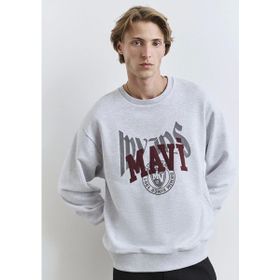 Mavi 0S10389-82498 Gri-Kar Melanj Erkek Sweatshirt