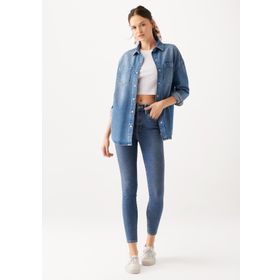 Mavi 101065-33303 Yüksek Bel Dar Kalıp Düz Kadın Denim Pantolon