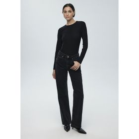Mavi 101072-82298 Antrasit Victoria Pamuklu Yüksek Bel Geniş Paça Jeans Bayan Kot Pantolon