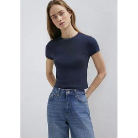 Mavi 1600814-85315 Lacivert Crop Kadın T-shirt