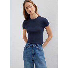 Mavi 1600814-85315 Lacivert Crop Kadın T-shirt
