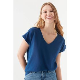 Mavi 1600961-30808 Lacivert Cepli Basic Kadın T-shirt