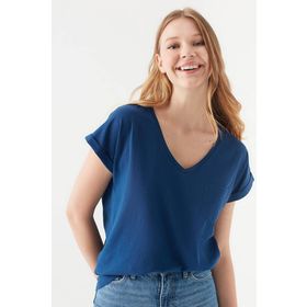 Mavi 1600961-30808 Lacivert Cepli Basic Kadın T-shirt