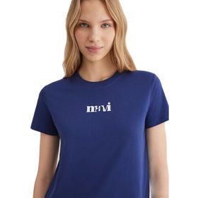 Mavi 1612241-70722 Baskılı Lacivert Kadın T-shirt
