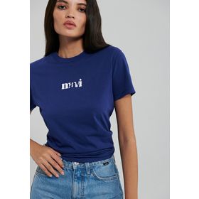 Mavi 1612241-70722 Baskılı Lacivert Kadın T-shirt