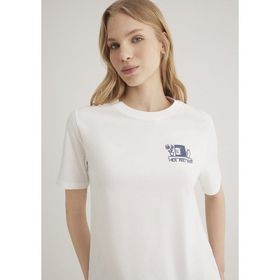 Mavi 1612975-70057 Ekru Kadın T-shirt