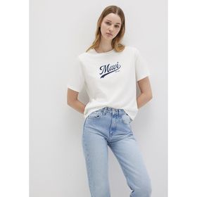 Mavi 1613565-80194 Ekru Kadın T-shirt