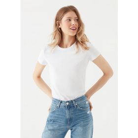 Mavi 162767-620 Beyaz Basic Kadın Tişört