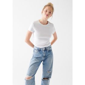 Mavi 162767-620 Beyaz Basic Kadın Tişört