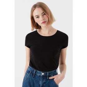 Mavi 162767-900 Kadın Siyah Basic T-shirt