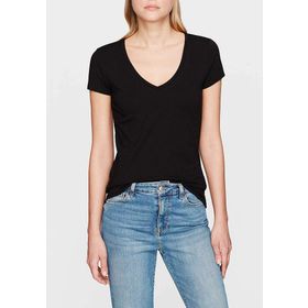 Mavi 162769-900 Siyah V Yaka Kadın T-shirt