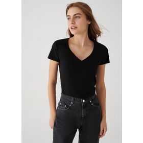 Mavi 162769-900 Siyah V Yaka Kadın T-shirt